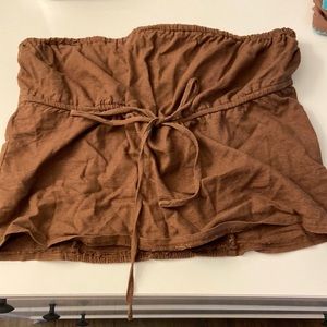 Brown tube top